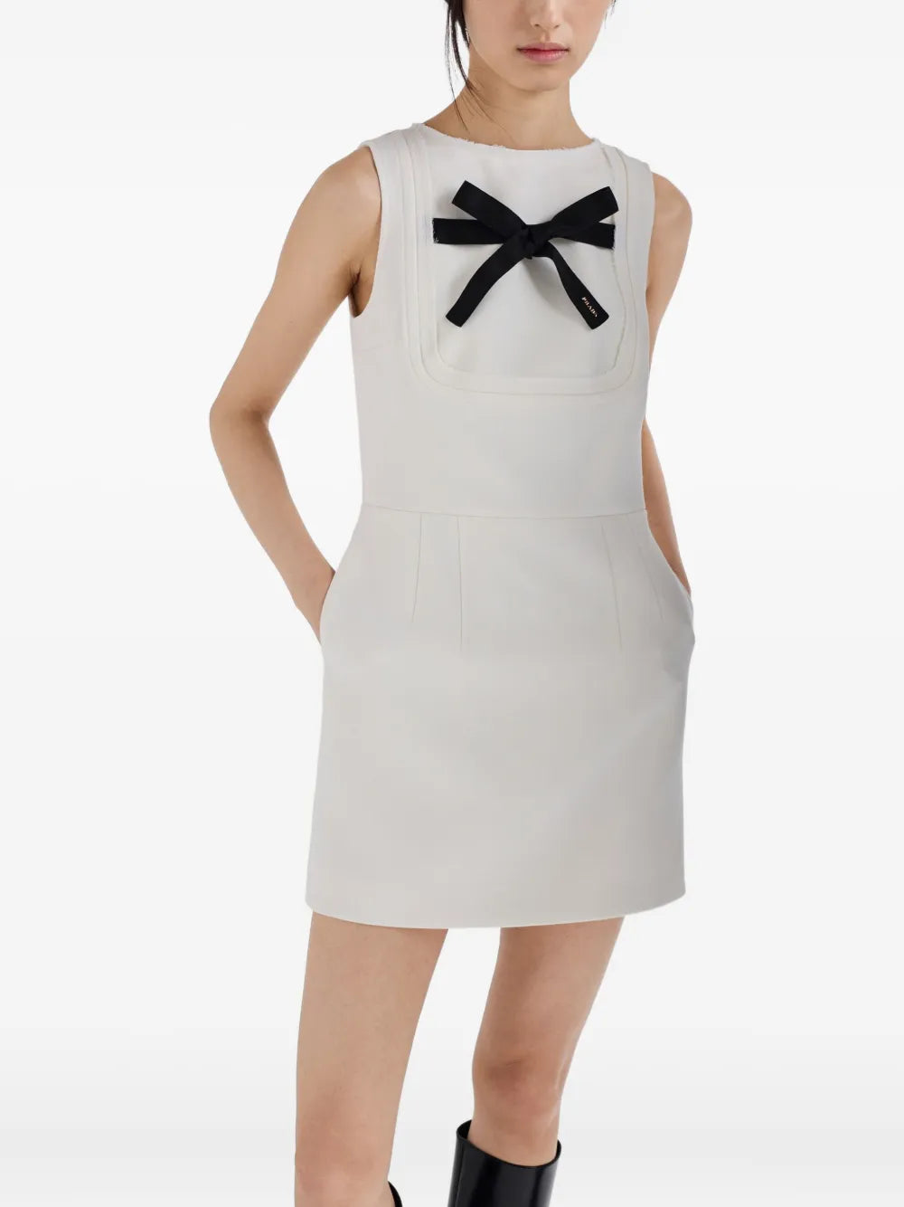 Bow-detail sleeveless dress