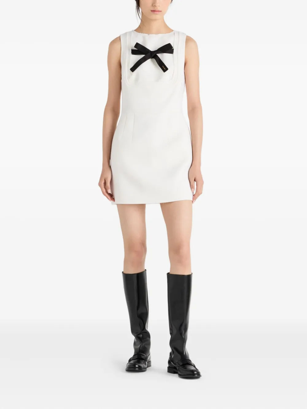 Bow-detail sleeveless dress