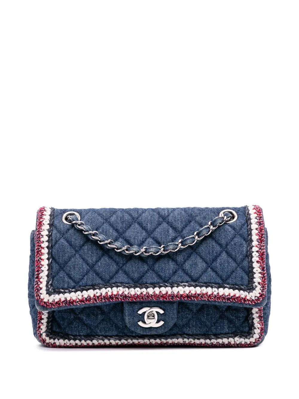 2018-2019 Quilted Denim Classic Single Flap shoulder bag
