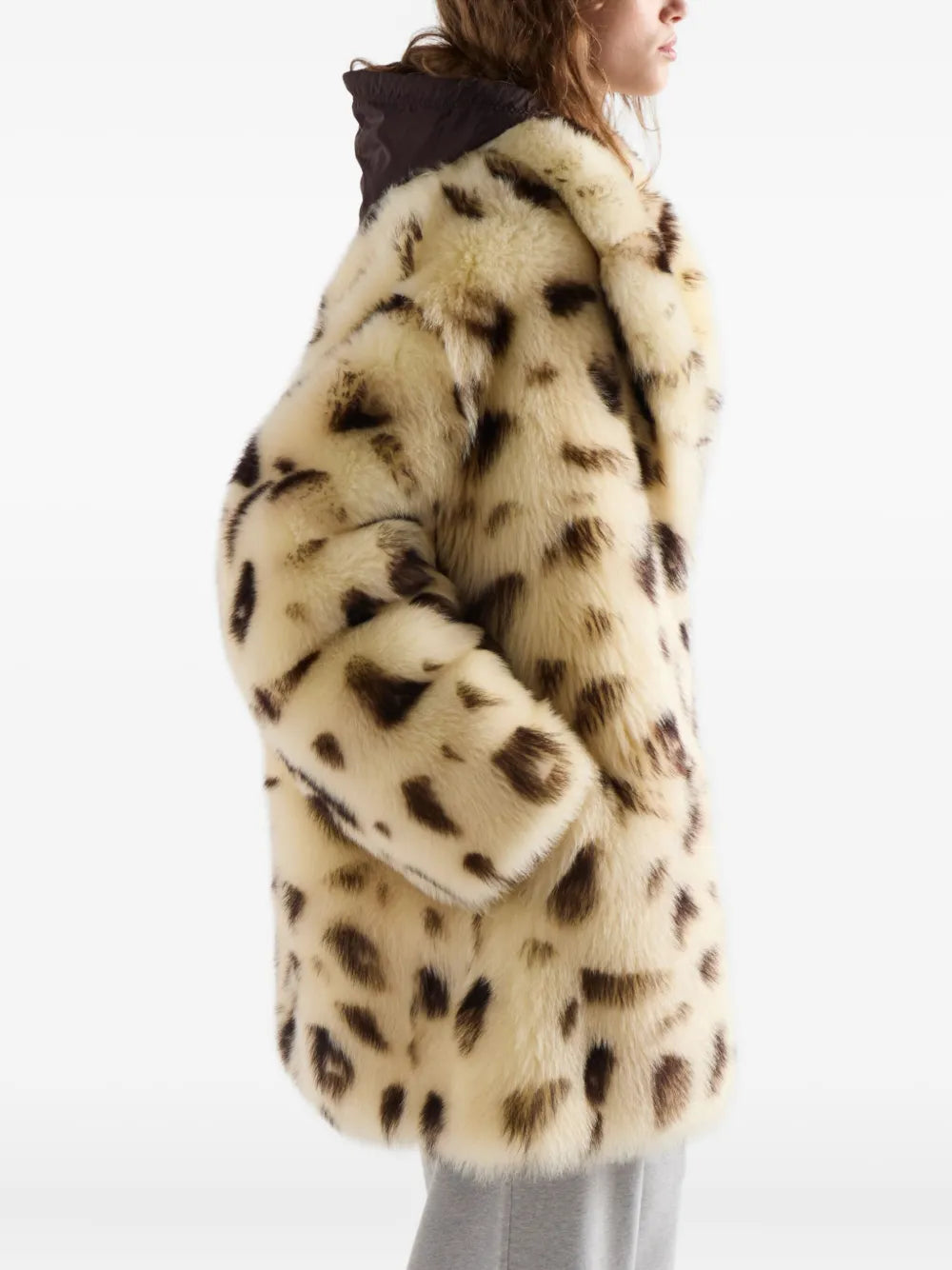Leopard-print shearling coat