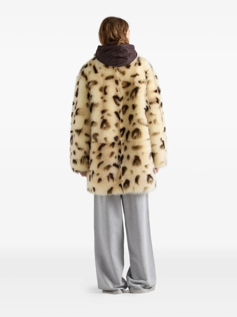 Leopard-print shearling coat