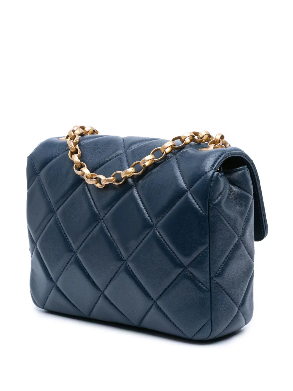 2021-2025 Mini Square Quilted Lambskin Bijoux Logo Chain Flap crossbody bag