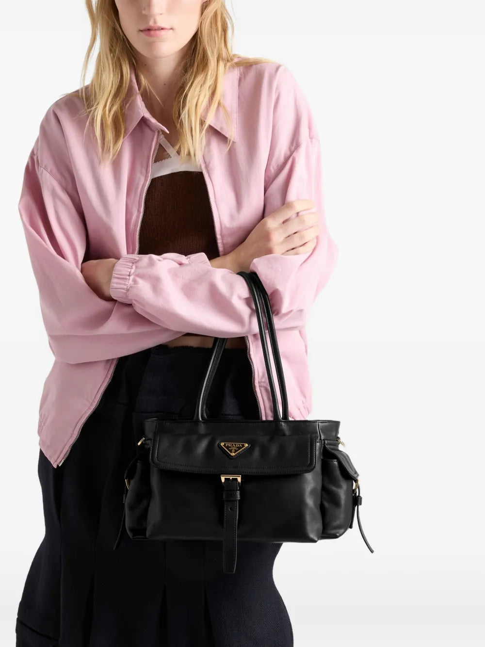 Medium Explore leather tote bag