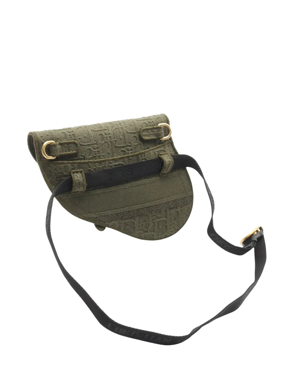 2010-2025 Oblique Embroidered Canvas Saddle belt bag