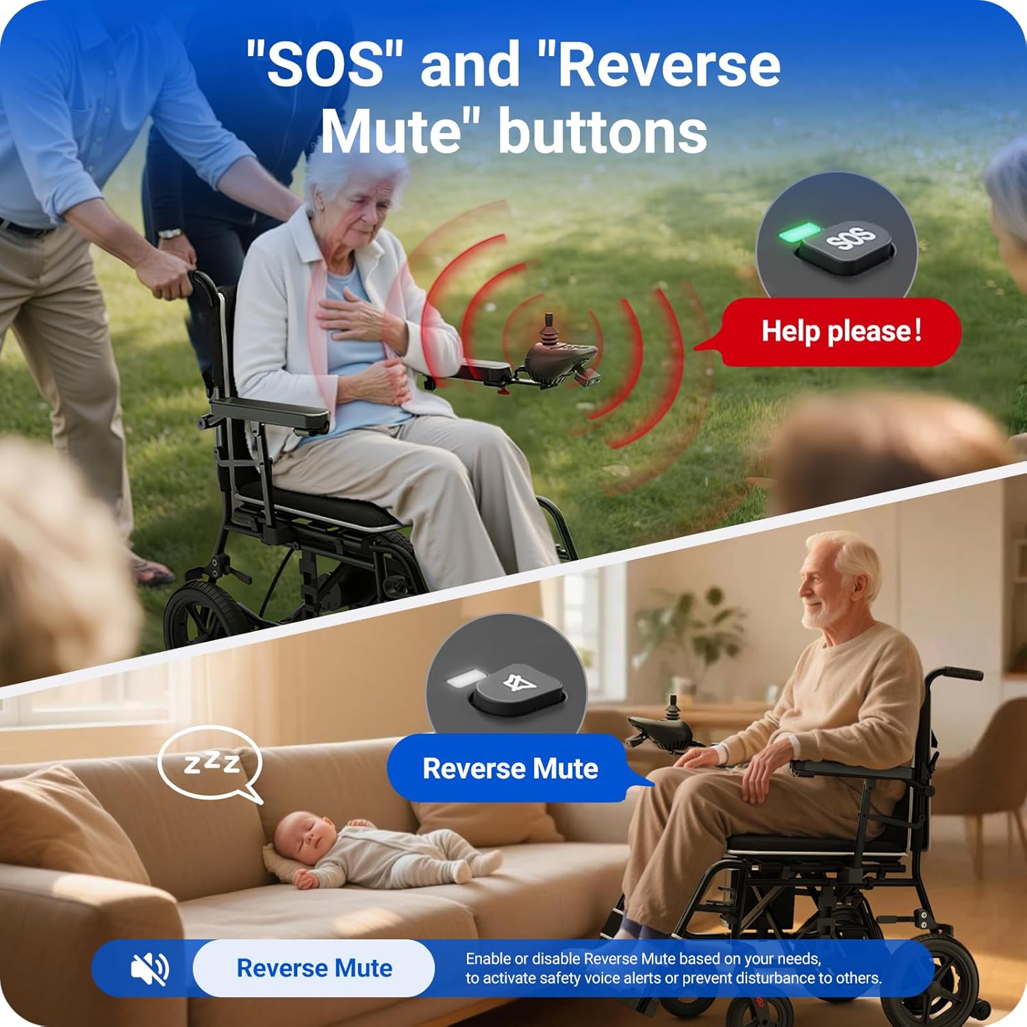 Foldable Electric Wheelchair with Ergonomic Comfort Seat