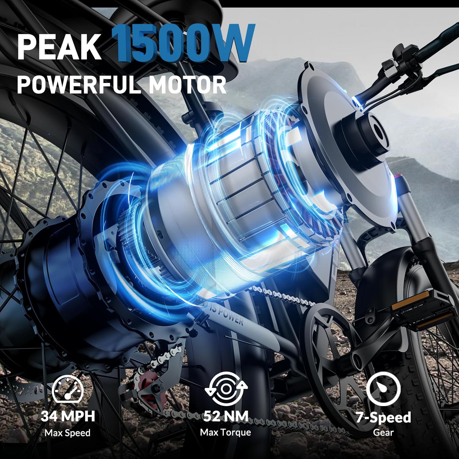 26" Electric Bike for Adults