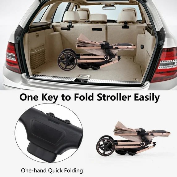 Folding Infant Newborn Pram Stroller & Unisex Baby Carriage