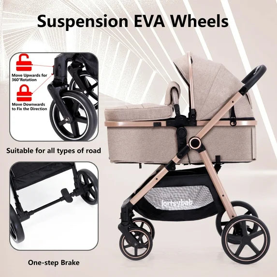 Folding Infant Newborn Pram Stroller & Unisex Baby Carriage